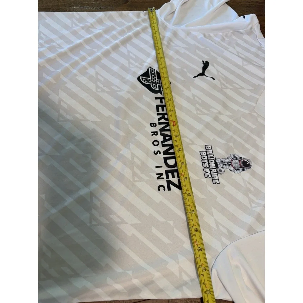 Puma Billionaire Boys Club Soccer Jersey XL White  Space Man logo Dry Cell - Picture 9 of 10